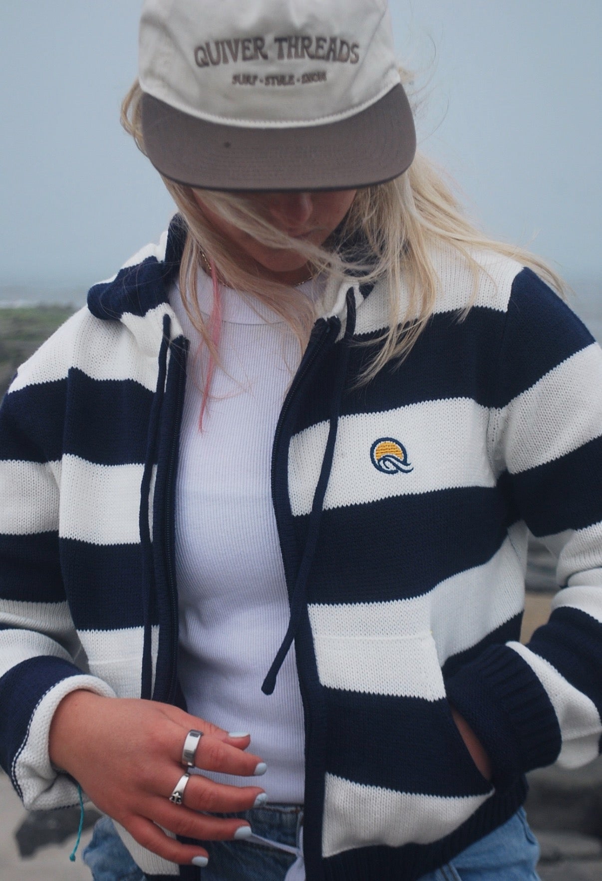 Quiver Knit Zip-Up