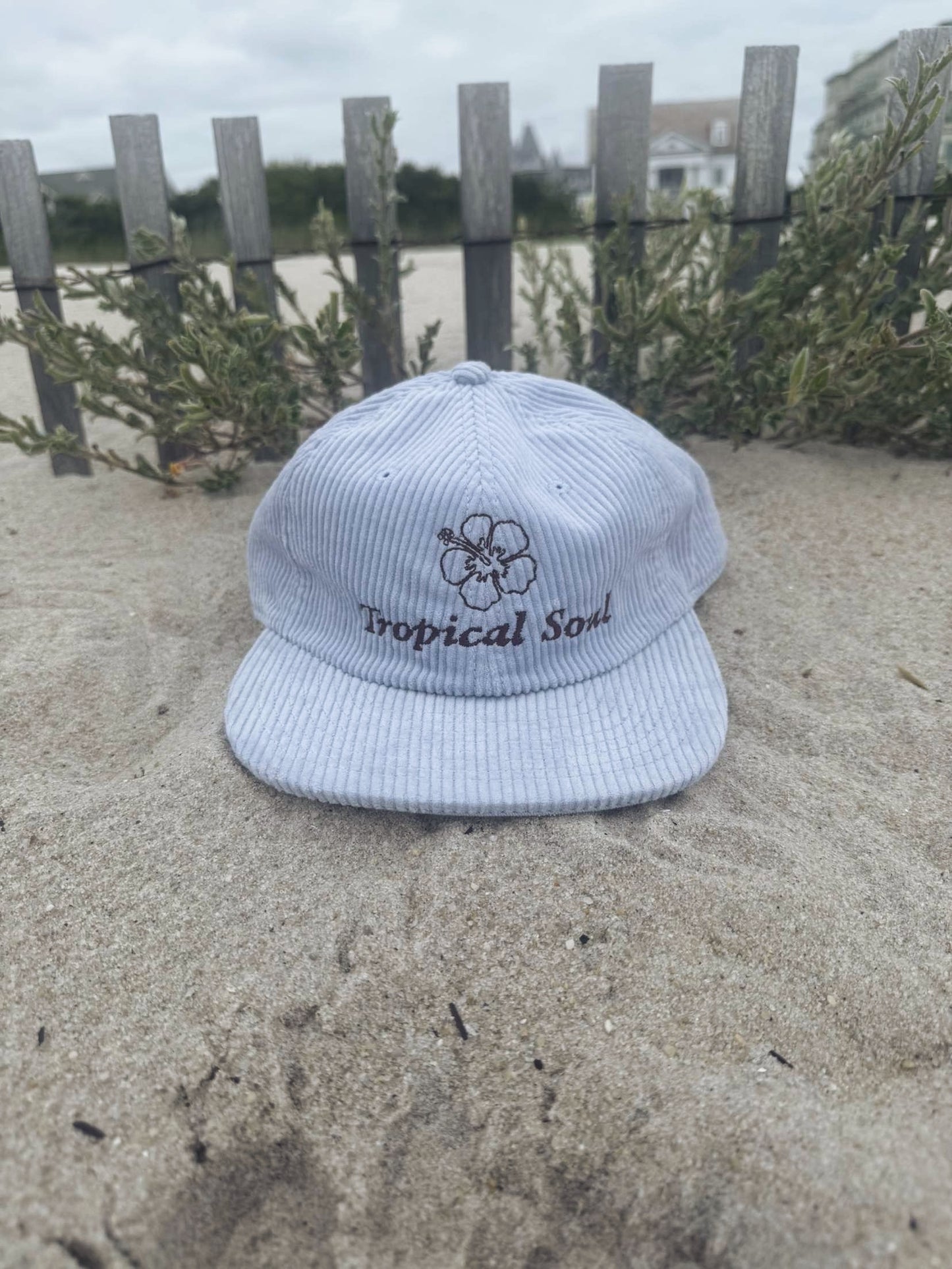 Light Blue Tropical Soul Corduroy Hat
