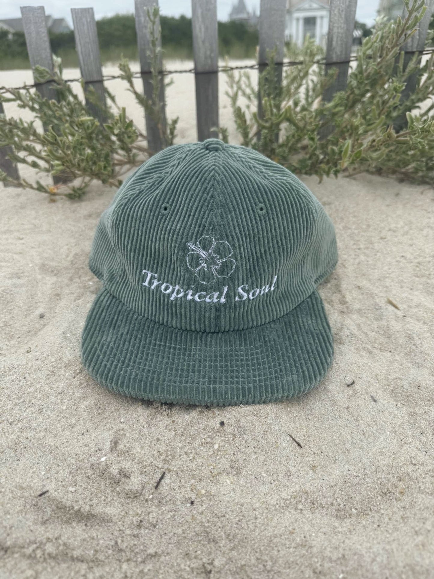 Sage Green Tropical Soul Corduroy Hat